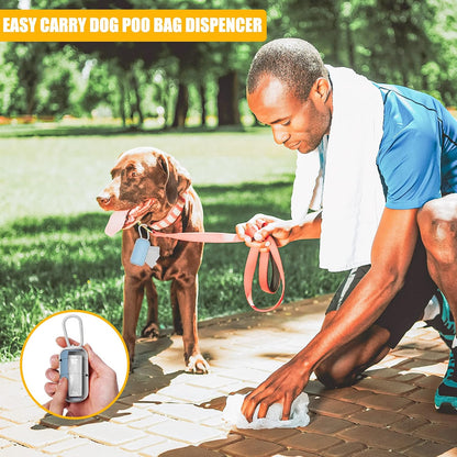 Dog Paw Cleaner, Paw Cleaner Cup with Dog Poo Bags Leash Dispenser, Dog Paw Washer, Pet Paw Cleaner with Waste Bags, Pet Cleaner, Perfect for Removing Dirts after Daily Walk (Small, Blue)